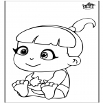 Thema kleurplaten - Baby meisje