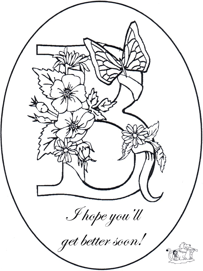 hallmark coloring pages get well - photo #37