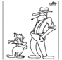 Cowboy en hond