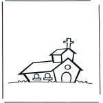 Kleurplaten Bijbel - De kerk