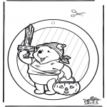 Thema kleurplaten - Halloween raamhanger