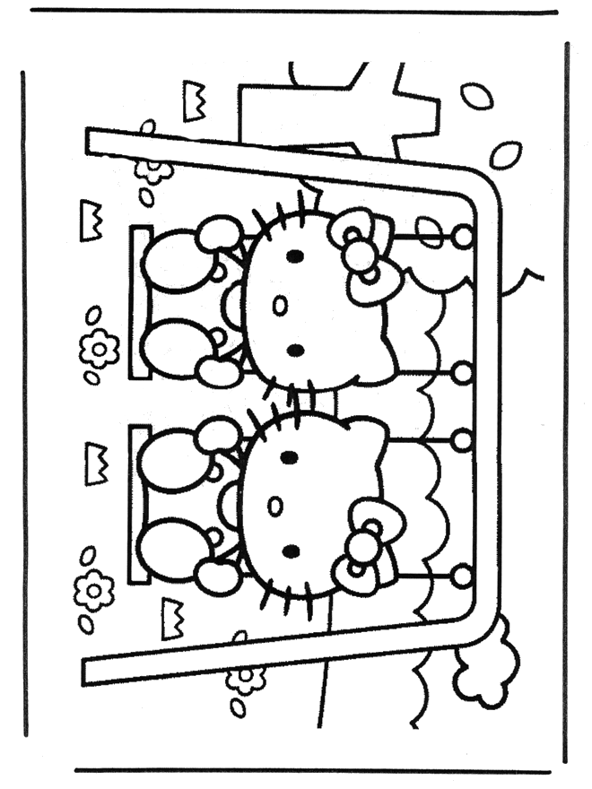 Hello Kitty 15 - Hello Kitty kleurplaten