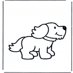 Kleurplaten dieren - Hond