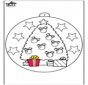 Kerstbal met kerstboom