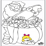 Kerst kleurplaten - Kerstman kleurplaat 1