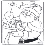 Kerst kleurplaten - Kestman met staf