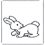 Kinderkleurplaten - Kinder konijn