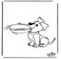 Kleurplaat hond