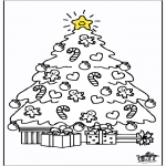 Kerst kleurplaten - Kleurplaten kerstboom 2