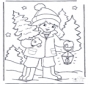 Kleurplaten kerstboom