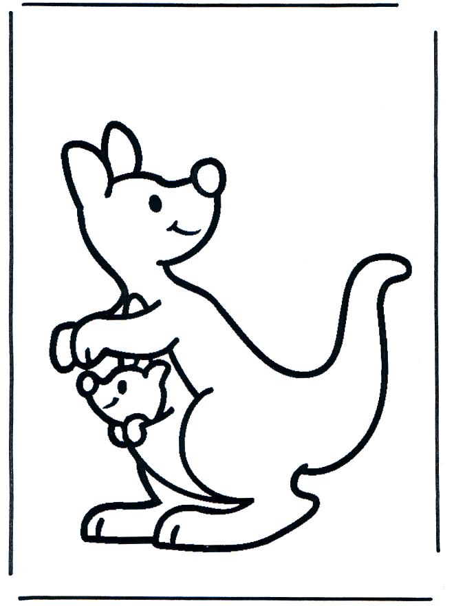 kangaroo coloring pages preschool black - photo #12