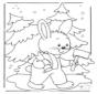 Konijn met kerstboom