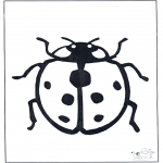 Kleurplaten dieren - Lieveheers- beestje