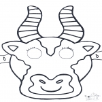 Knutselen - Masker Koe