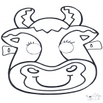 Knutselen - Masker Koe