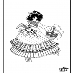 Kinderkleurplaten - Meisje
