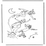 Stripfiguren kleurplaten - Peter pan