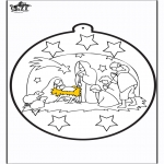 Kerst kleurplaten - Prikkaart Kerststal