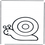 Kleurplaten dieren - Slak