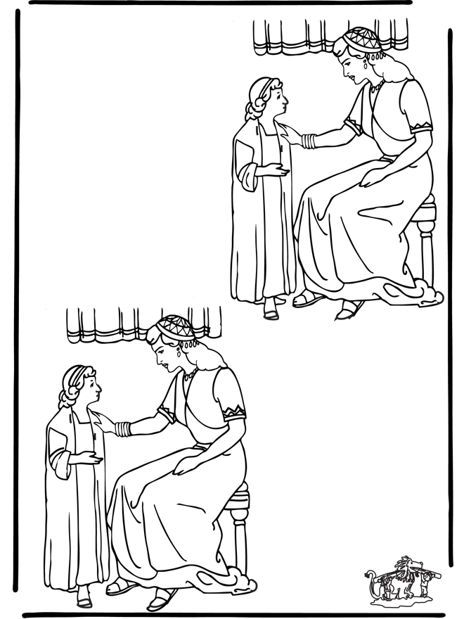 naaman and the servant girl coloring pages - photo #10