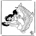 Stripfiguren Kleurplaten - Aladdin 4