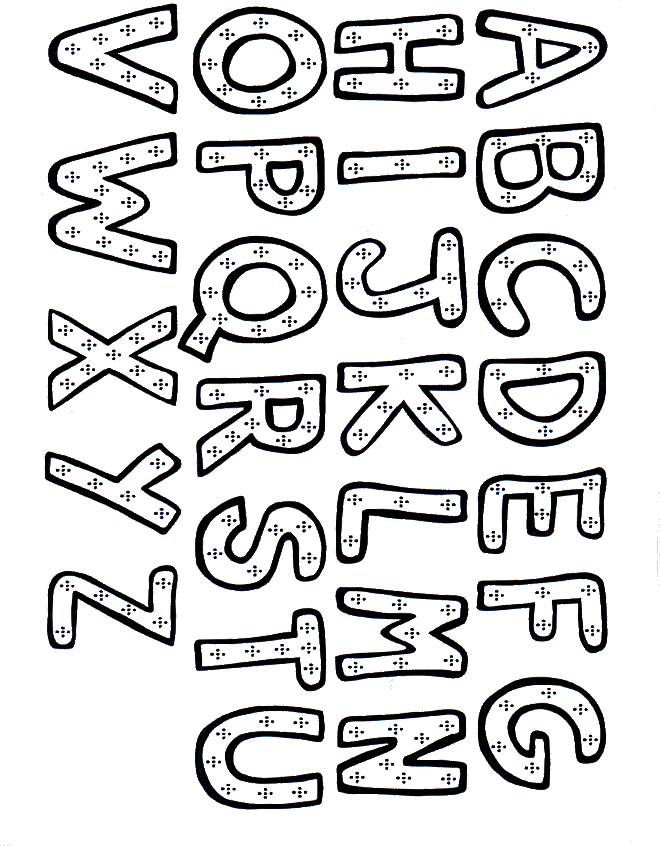 Alfabet compleet - Kleurplaat alfabet