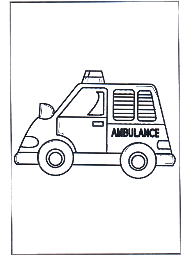 Ambulance - Kleurplaten autos