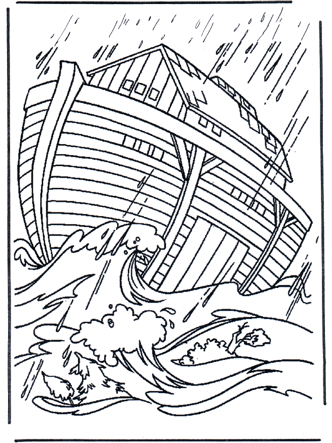 Ark van Noach 2 - Bijbel kleurplaten Oude Testament