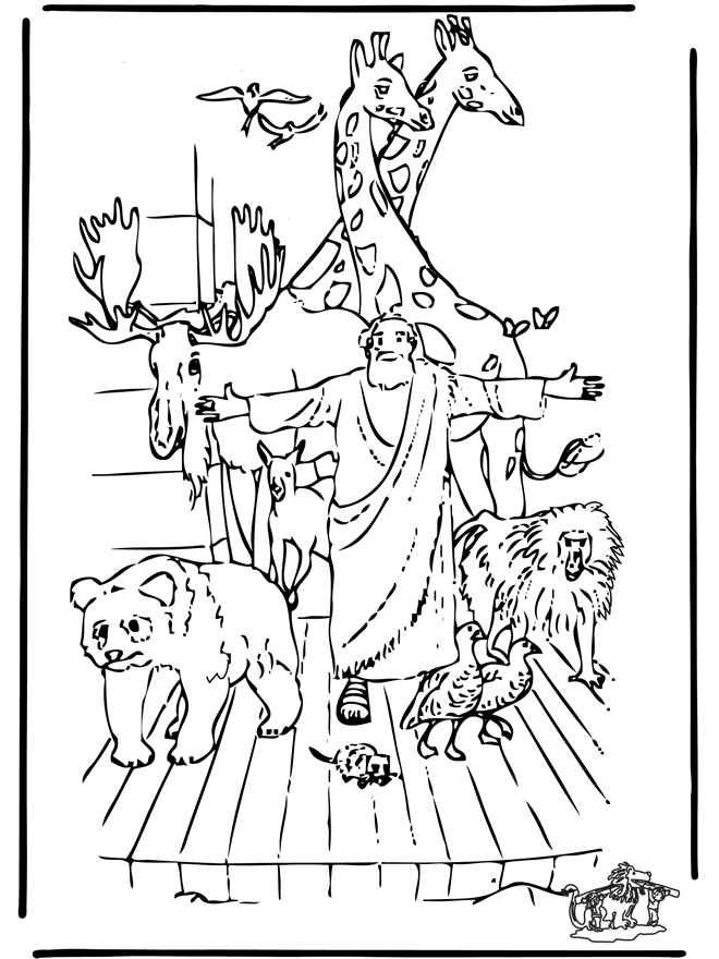 Fonkelnieuw Ark van Noach 3 - Bijbel kleurplaten Oude Testament ND-45