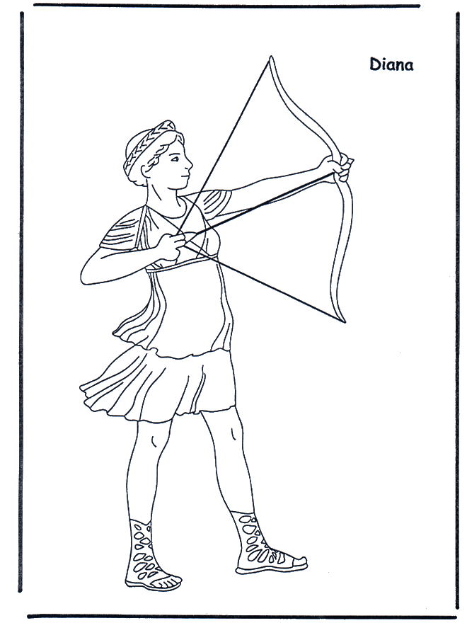 Artemis - Kleurplaten de Romeinen