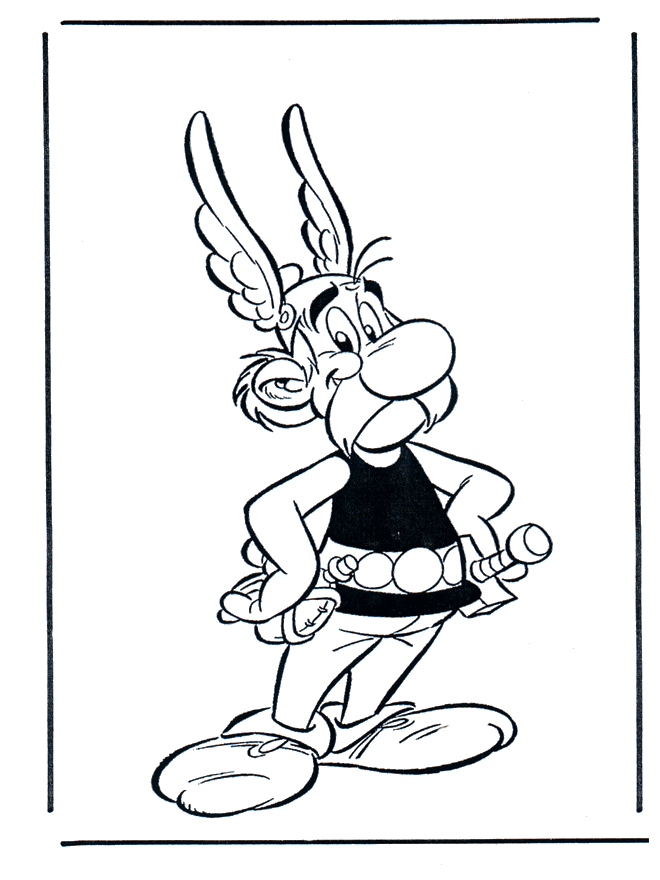 Asterix 2 - Kleurplaat Asterix