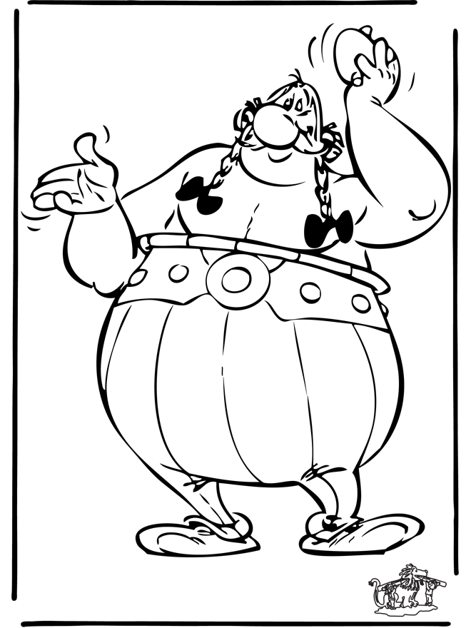 Asterix 3 - Kleurplaat Asterix