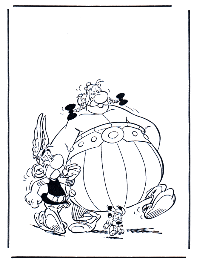 Asterix en Obelix - Kleurplaat Asterix