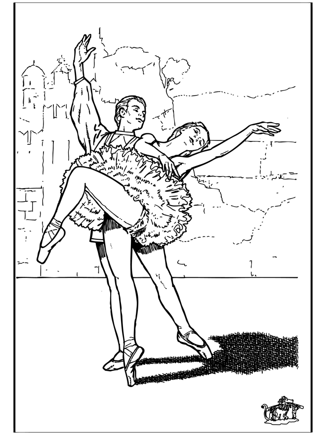 Ballet 9 - Kleurplaat ballet