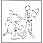 Stripfiguren Kleurplaten - Bambi en Stammpertje