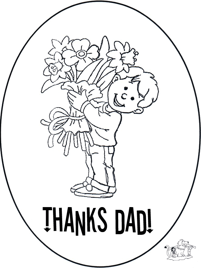 Bedankt papa 2 - Kleurplaten Vaderdag