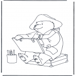 Kinderkleurplaten - Beertje Paddington 1