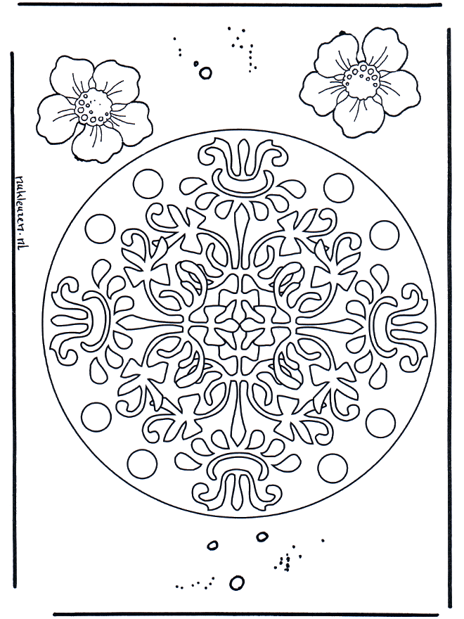 Bloemen geomandala - Bloemenmandala's