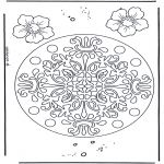 Mandala Kleurplaten - Bloemen geomandala