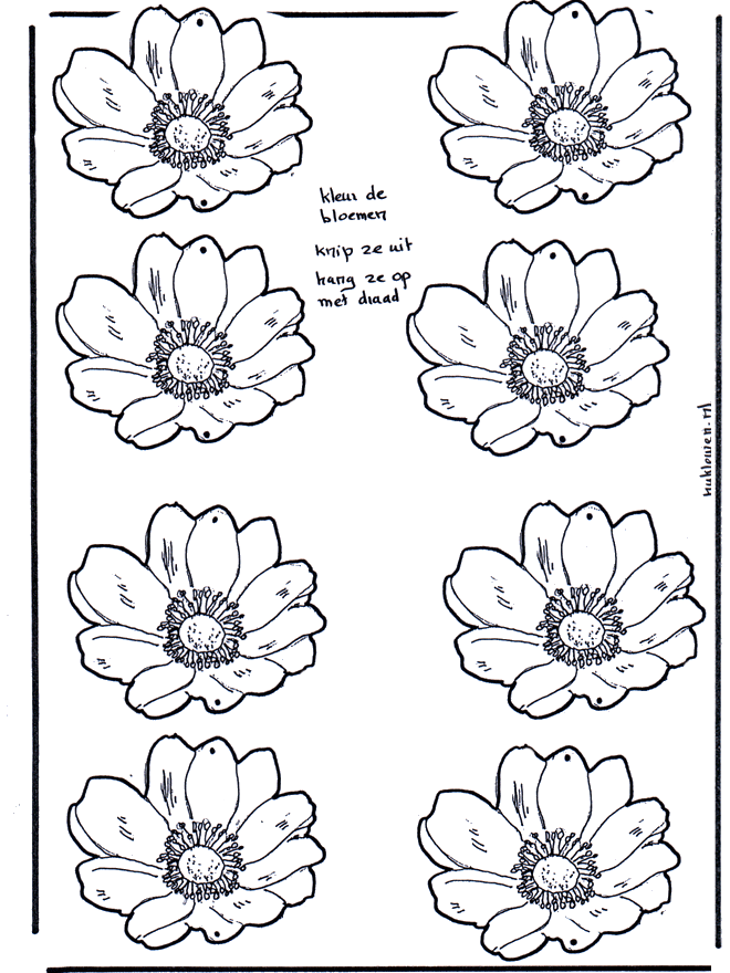 Bloemenmobile - Knutselen mobile