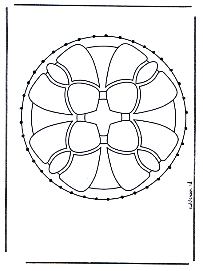 Borduurkaart 1 - Borduurkaart mandala knutselen