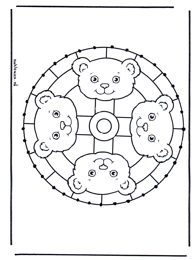 Borduurkaart 2 - Borduurkaart mandala knutselen