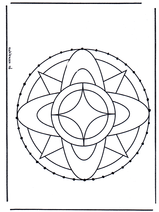 Borduurkaart 3 - Borduurkaart mandala knutselen