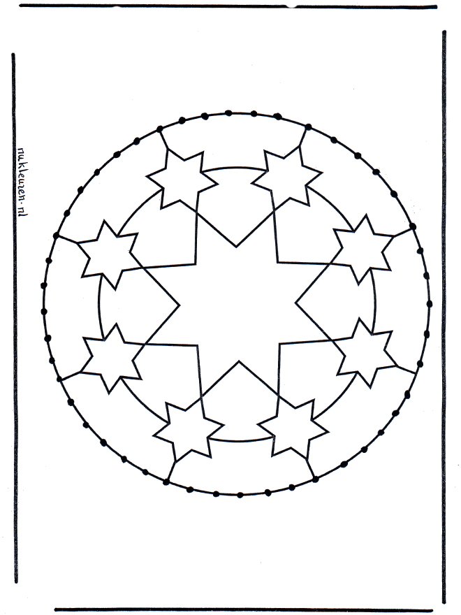 Borduurkaart 4 - Borduurkaart mandala knutselen