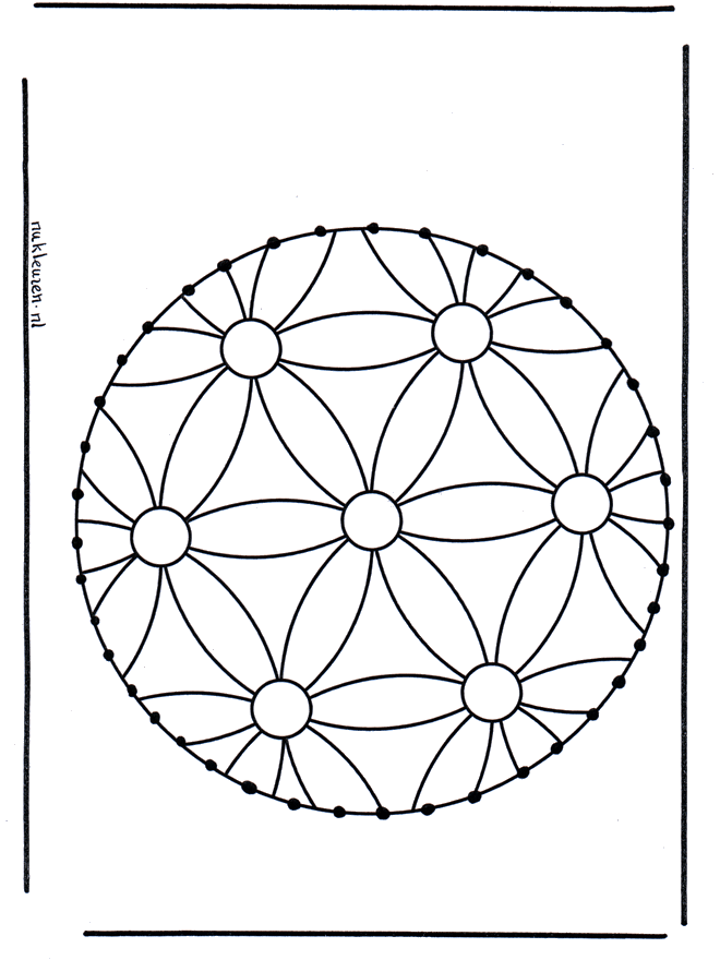 Borduurkaart 5 - Borduurkaart mandala knutselen