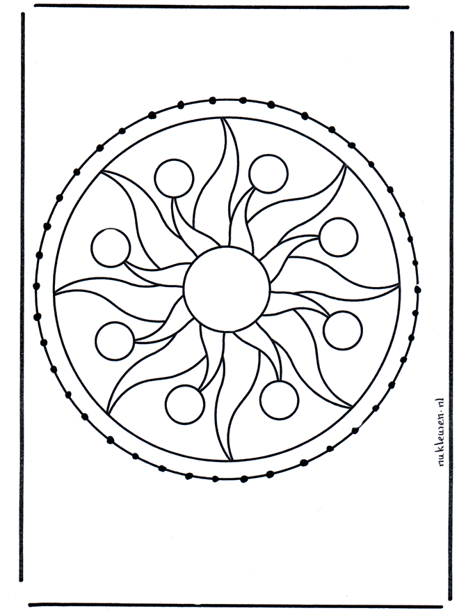 Borduurkaart 6 - Borduurkaart mandala knutselen