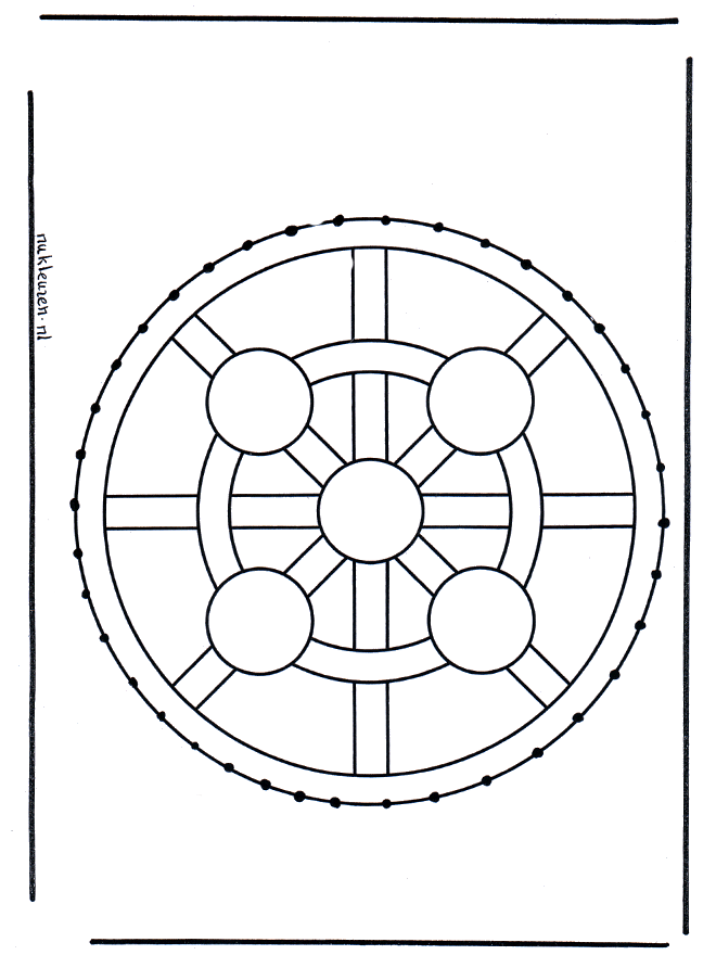 Borduurkaart 8 - Borduurkaart mandala knutselen