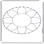 Knutselen Borduurkaarten - Borduurmandala 1