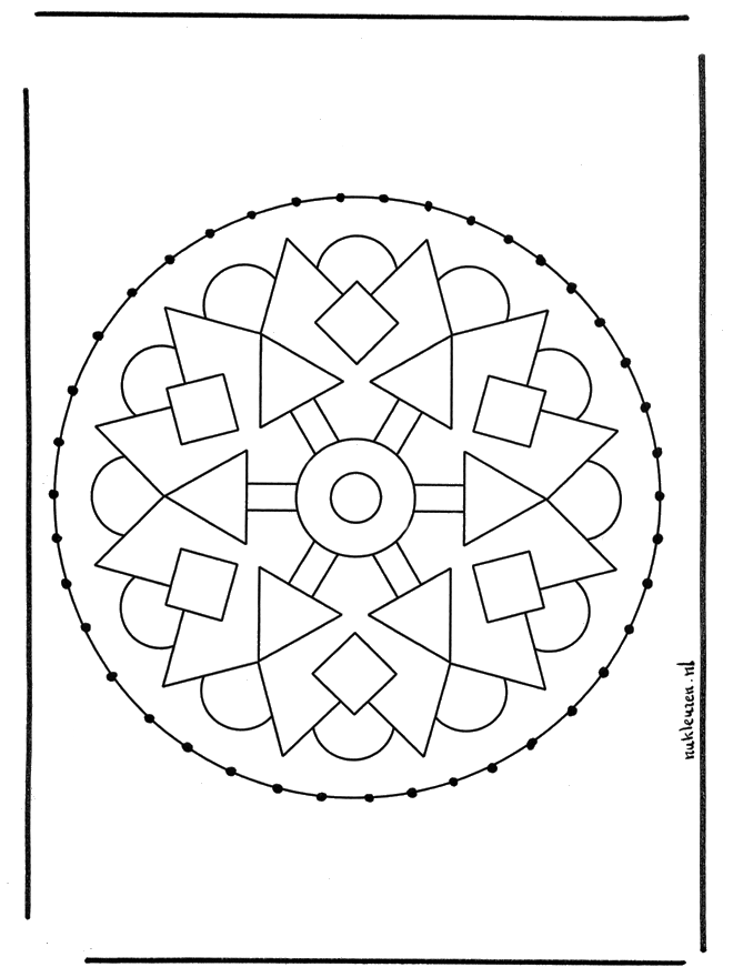 Borduurmandala 2 - Borduurkaart mandala knutselen