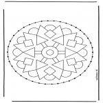 Knutselen Borduurkaarten - Borduurmandala 2